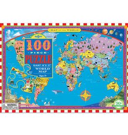 eeBoo 100pc-Puzzle: World Map