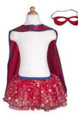 Creative Education Superhero Tutu, Cape & Mask Set, Blue/Red 4-6