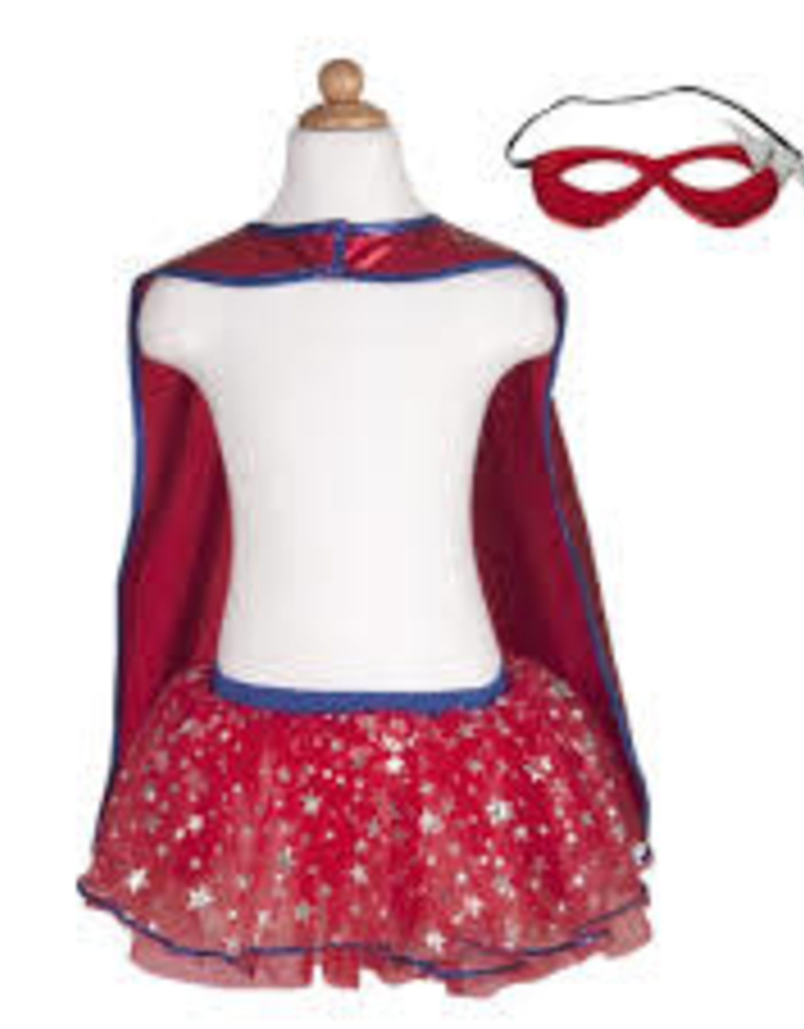 Creative Education Superhero Tutu, Cape & Mask Set, Blue/Red 4-6