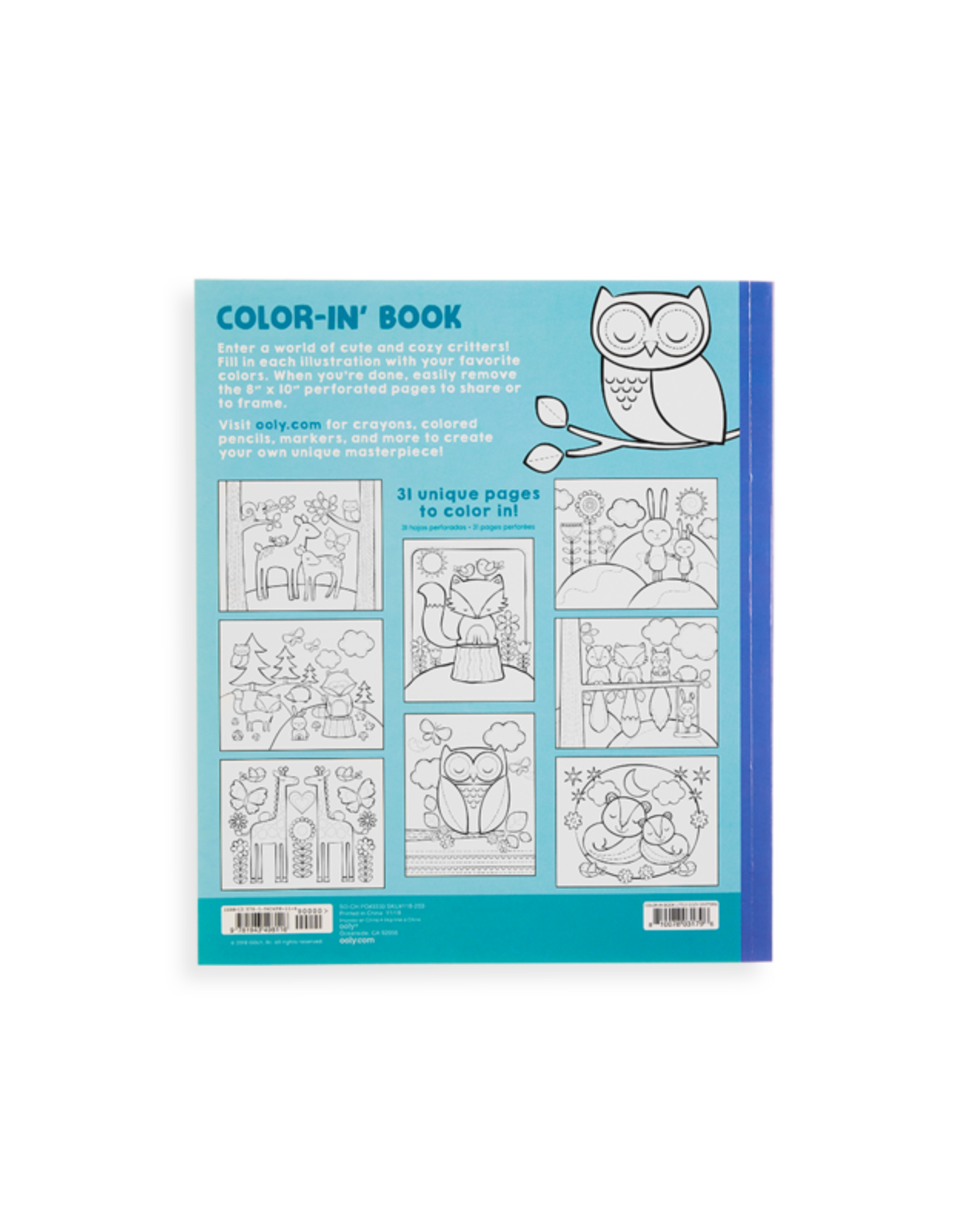 Ooly Color-in' Book: Little Cozy Critters