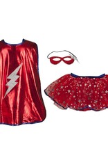 Creative Education Superhero Tutu, Cape & Mask Set, Blue/Red