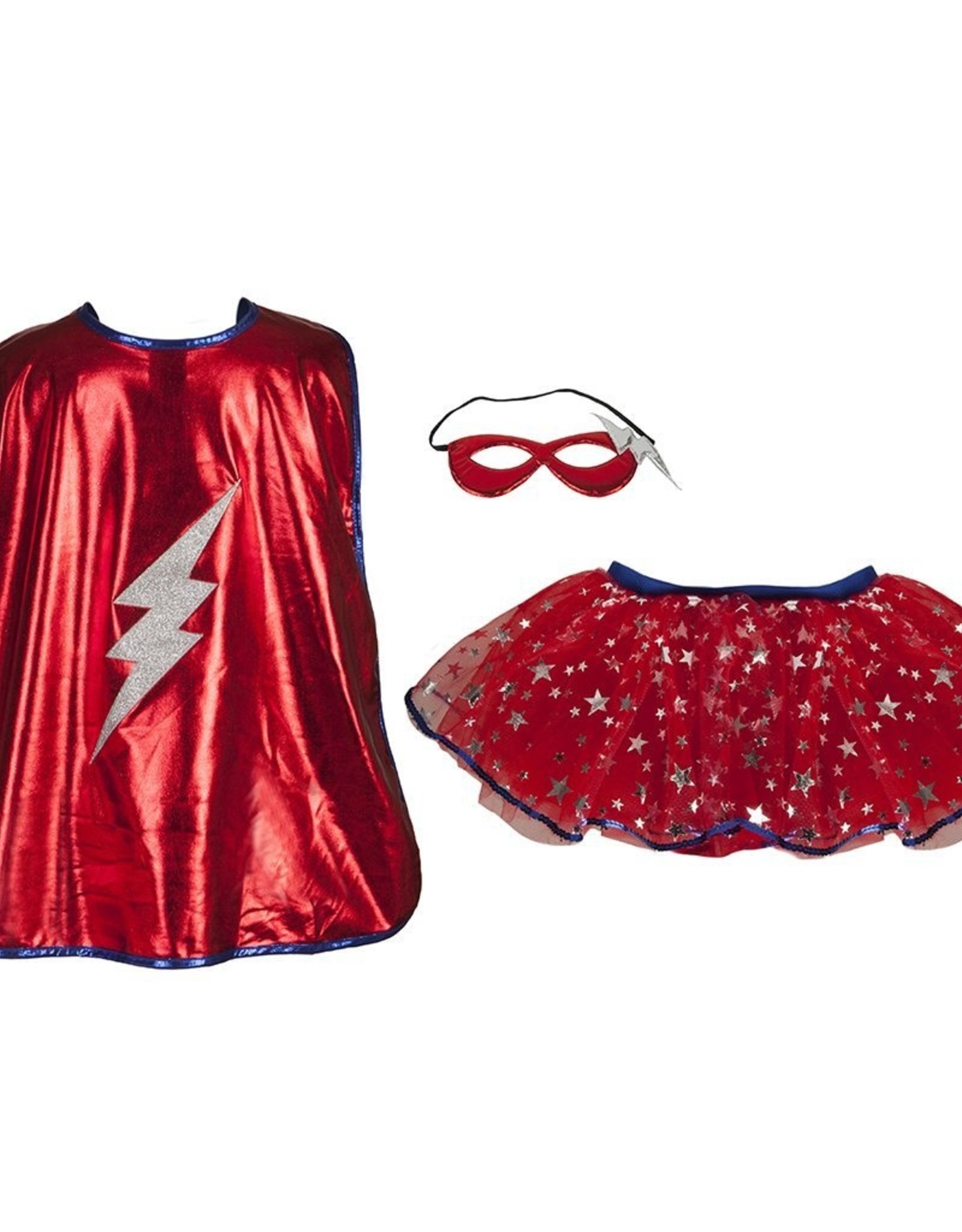 Creative Education Superhero Tutu, Cape & Mask Set, Blue/Red 4-6