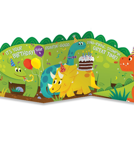 Peaceable Kingdom Dino Tri-Fold Card