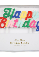 Meri Meri Candle: Multicolor Happy Birthday