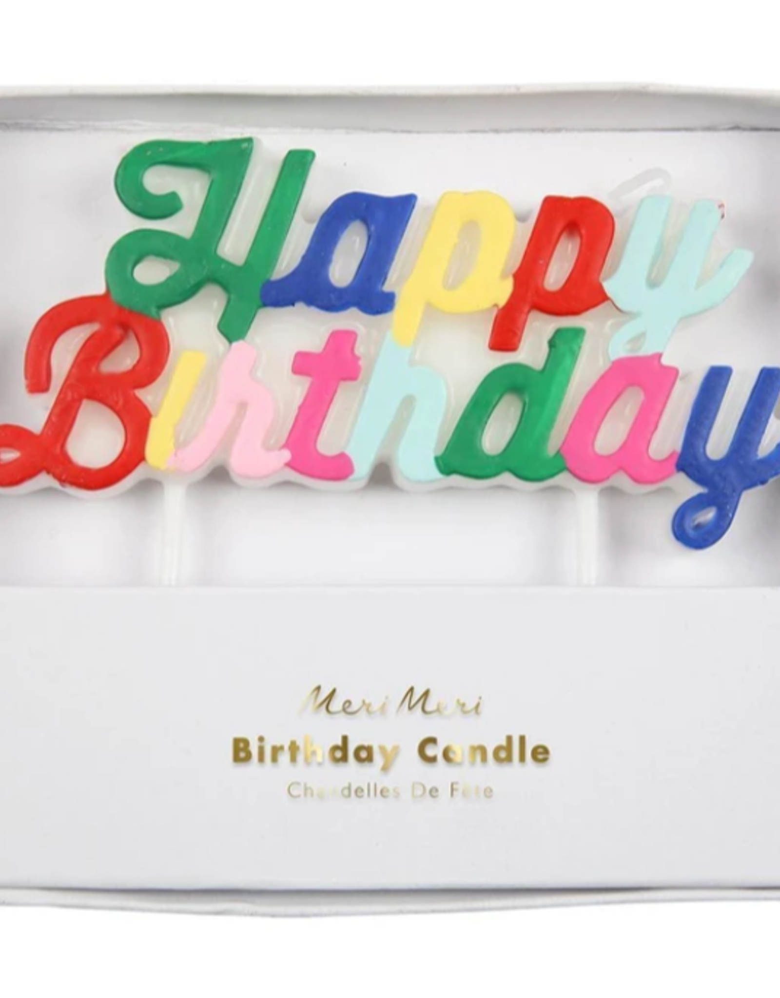 Meri Meri Candle: Multicolor Happy Birthday