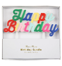 Meri Meri Candle: Multicolor Happy Birthday