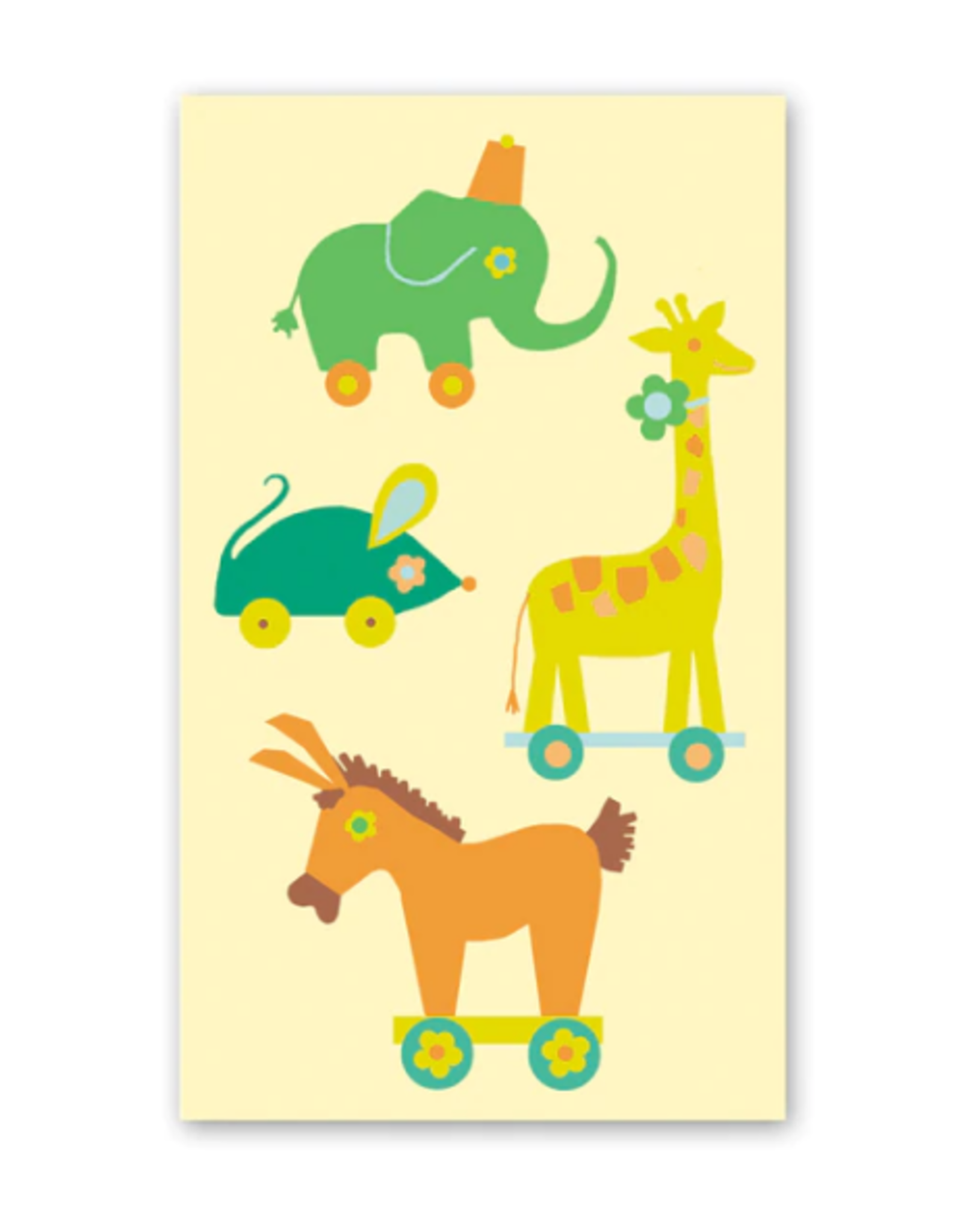 Rock Paper Scissors Enclosure Card: Retro Pull Toys