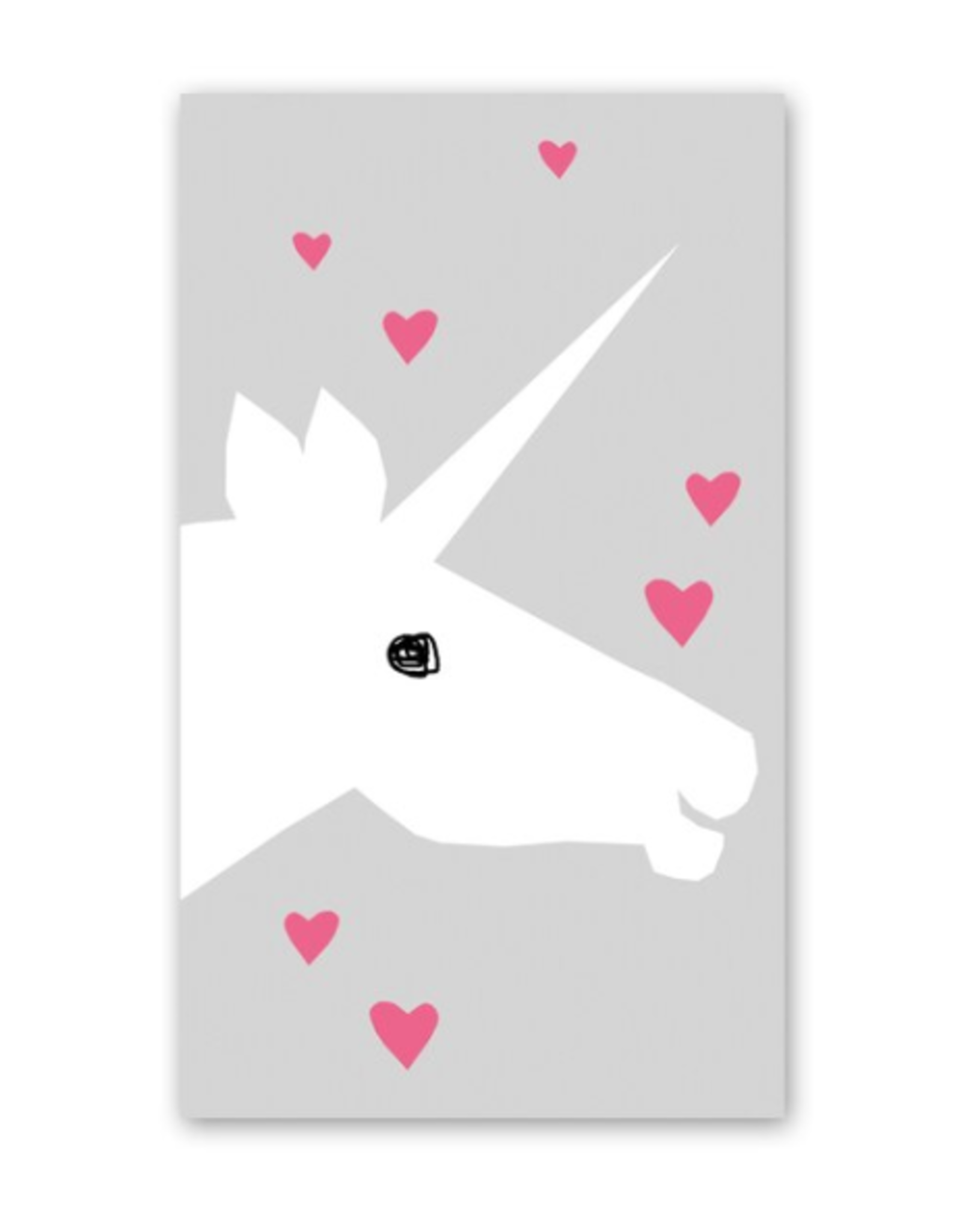 Rock Paper Scissors Enclosure Card: Unicorn and Hearts
