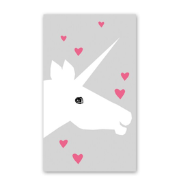 Rock Paper Scissors Enclosure Card: Unicorn and Hearts