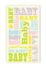 Rock Paper Scissors Enclosure Card: Baby Pastel Words