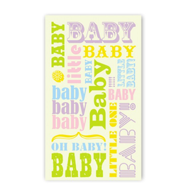 Rock Paper Scissors Enclosure Card: Baby Pastel Words