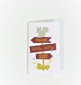 Rock Paper Scissors Enclosure Card: Rustic Baby Sign