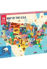 Chronicle Books 70 pc Puzzle: Map of the U.S.A