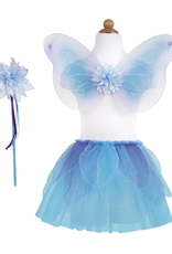 Creative Education Fancy Flutter Skirt w/ Wand and Wings-Blue, size 4-6