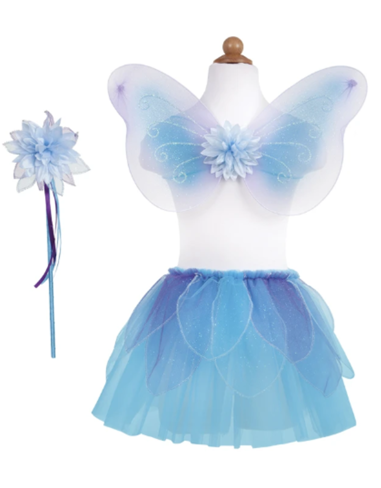 Creative Education Fancy Flutter Skirt w/ Wand and Wings-Blue, size 4-6