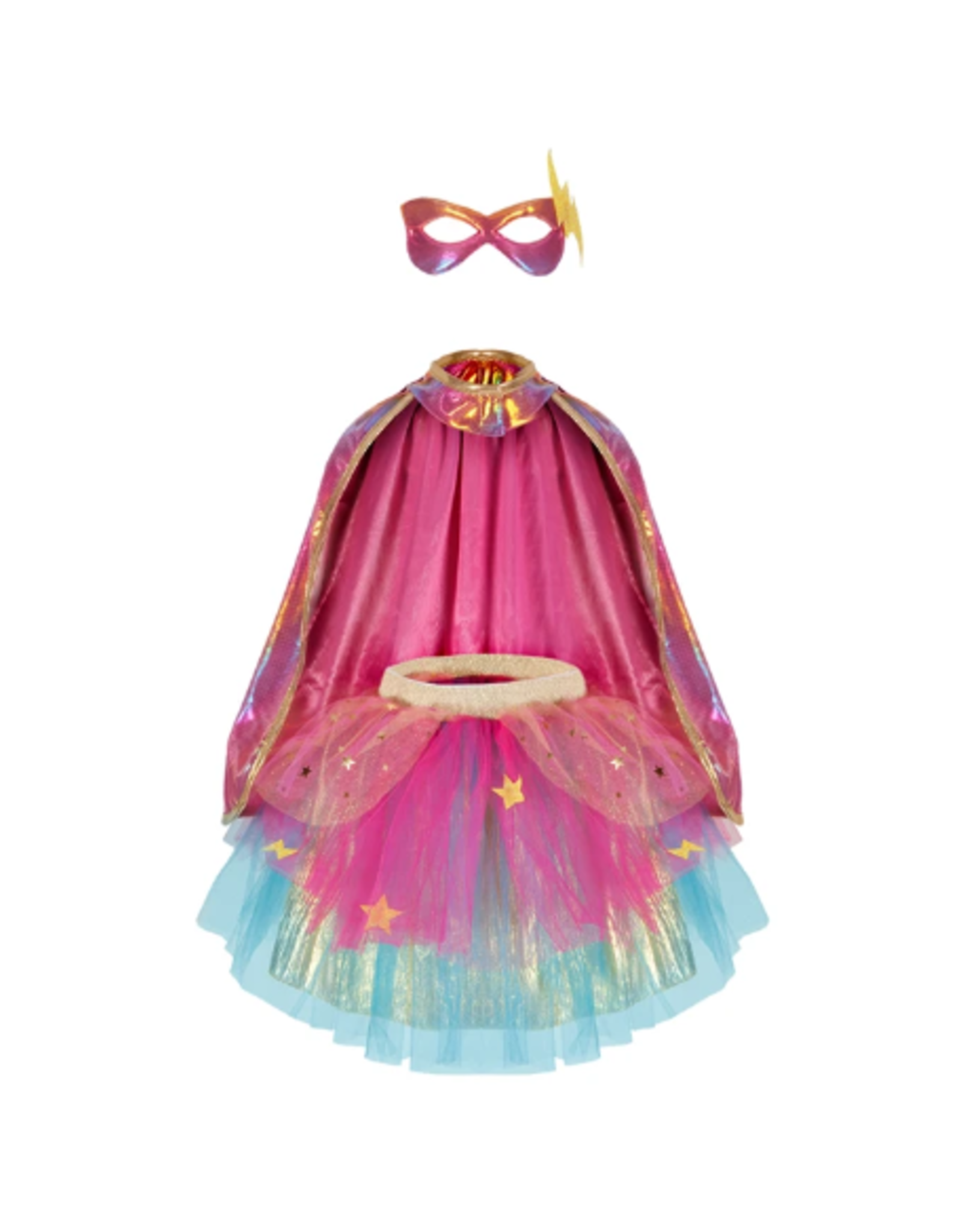 Creative Education Super-Duper Tutu, Cape & Mask Set: Pink/Gold Size 4-6