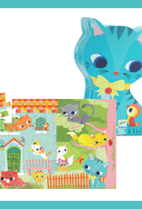 Djeco 24pc Silhouette Puzzles: Pachat And His Friends