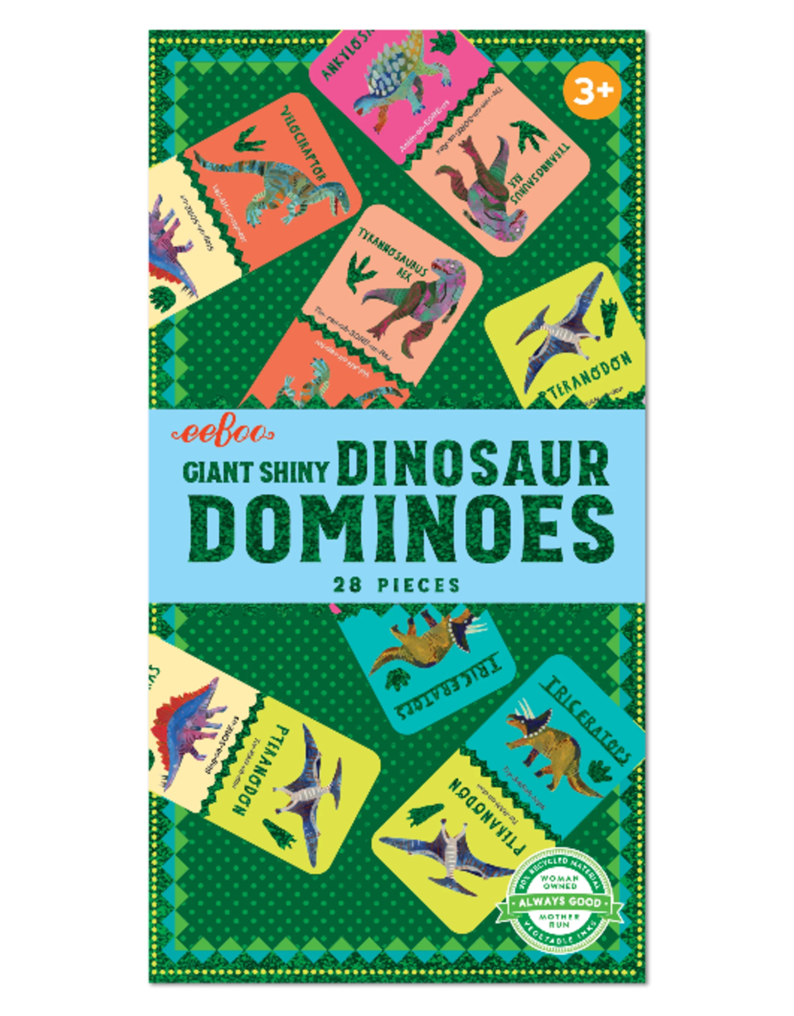 eeBoo Shiny Dinosaur Dominoes