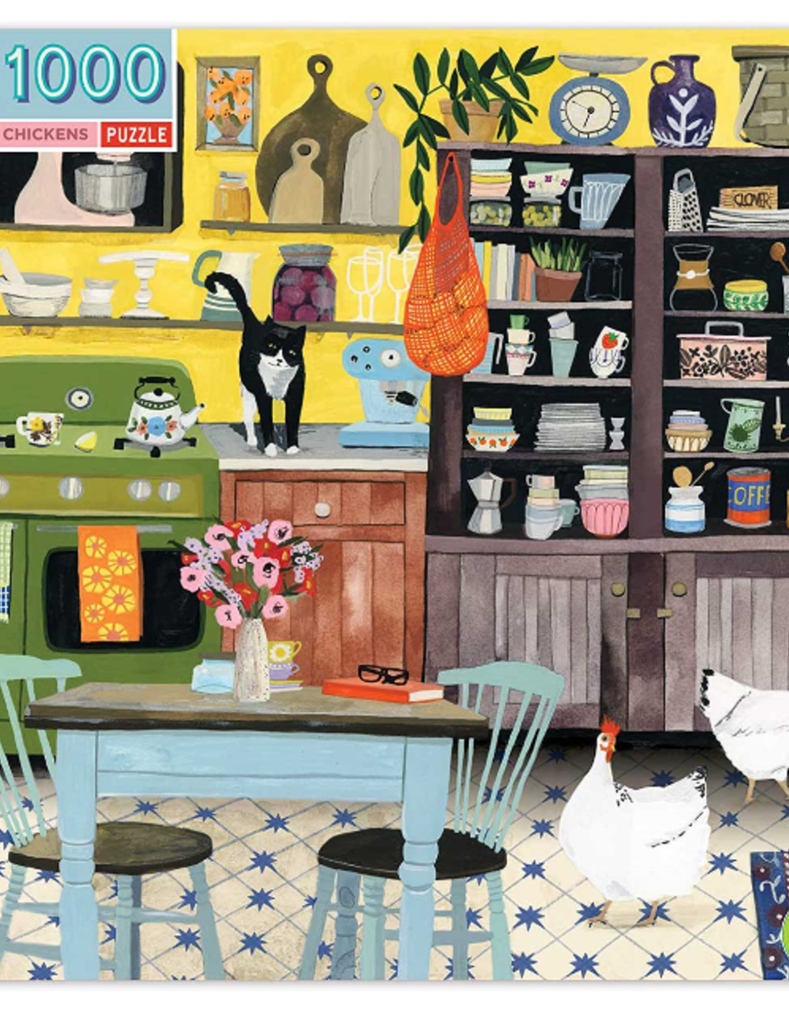 eeBoo 1000pc-Puzzle: Kitchen Chickens