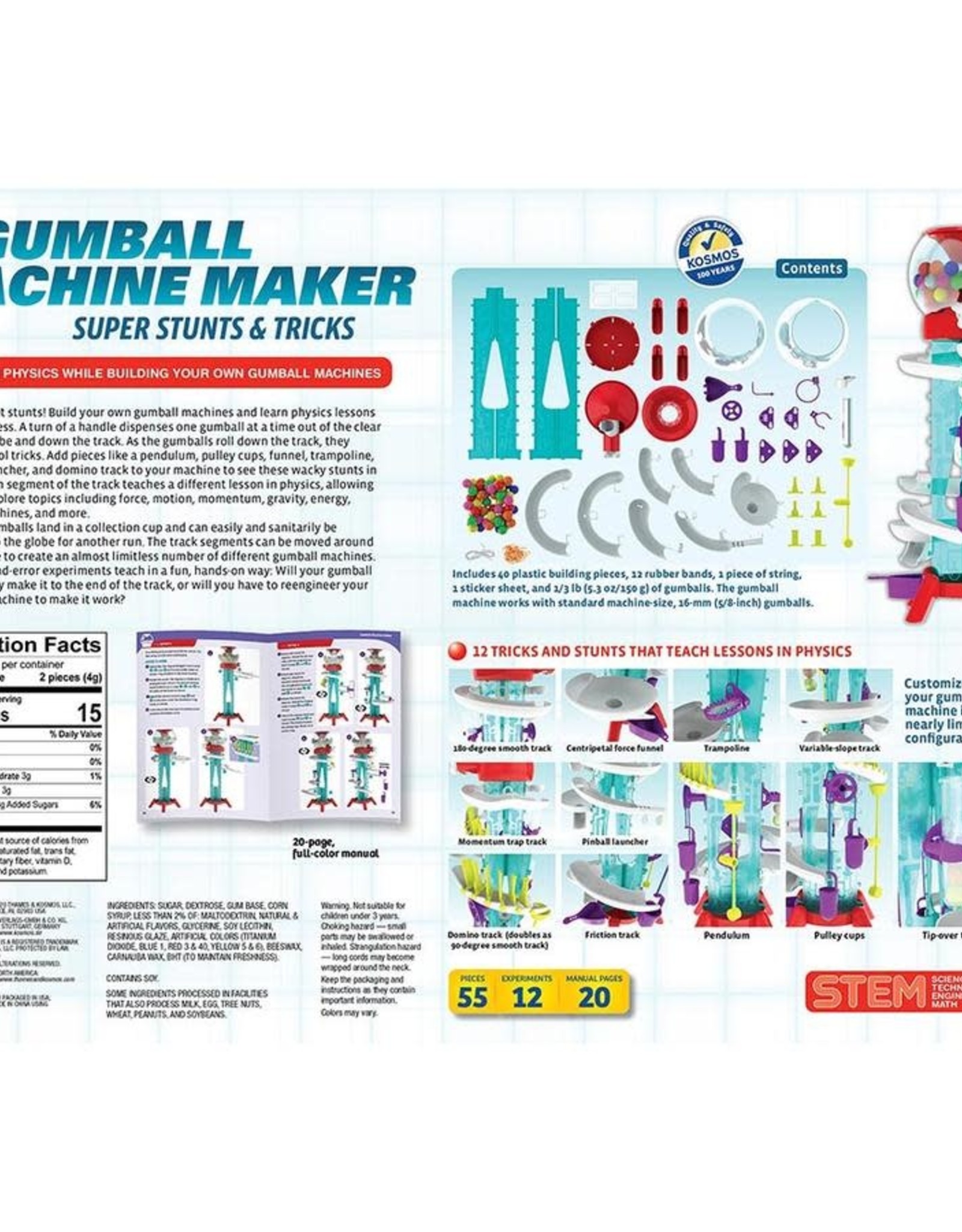 Thames & Kosmos Gumball Machine Maker Super Stunts and Tricks