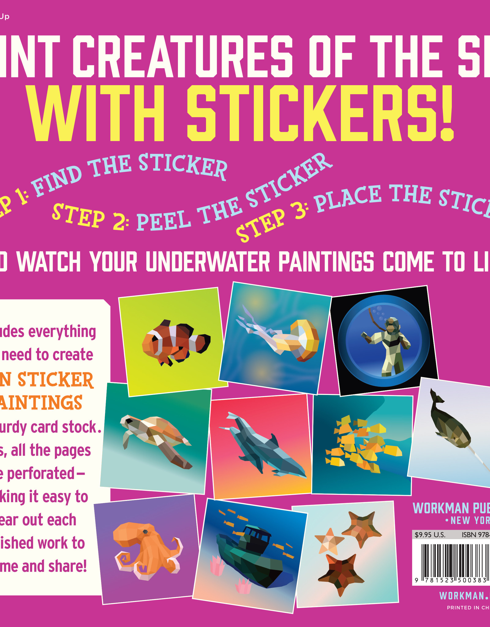 Workman Publishing Paint by Sticker Kids: Under the Sea