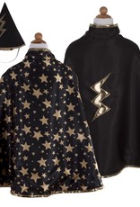 Creative Education Reversible Wizard Cape & Hat, Black/Gold, Size 4-6