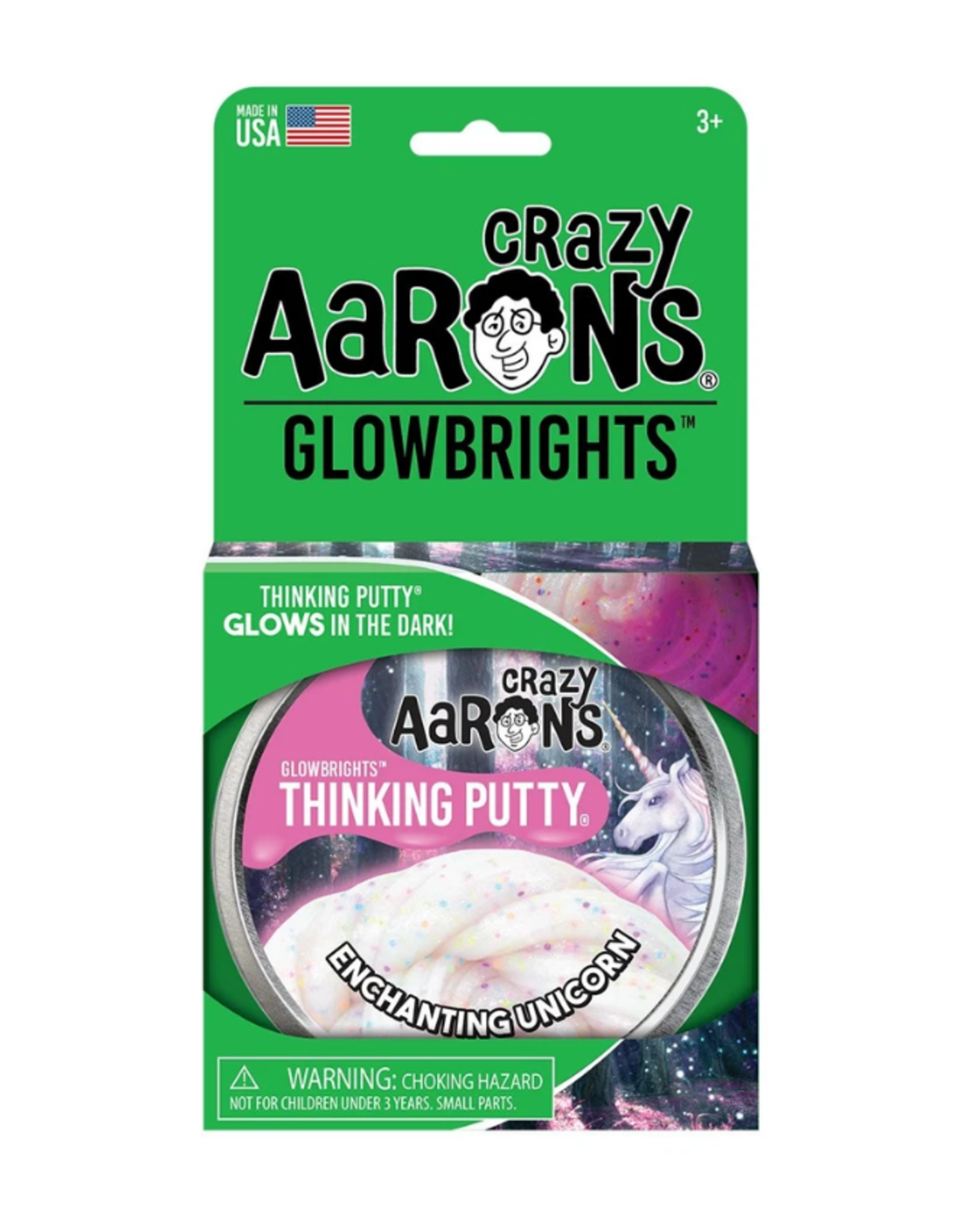 Crazy Aaron's Putty World Glow: Enchanting Unicorn 4"