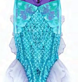 Creative Education Mermaid Glimmer Skirt w/Tiara, Lilac/Blue, Size 5-6