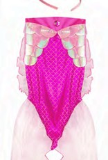 Creative Education Mermaid Glimmer Skirt w/Tiara, Pink, Size 5-6