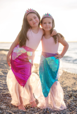 Creative Education Mermaid Glimmer Skirt w/Tiara, Pink, Size 5-6
