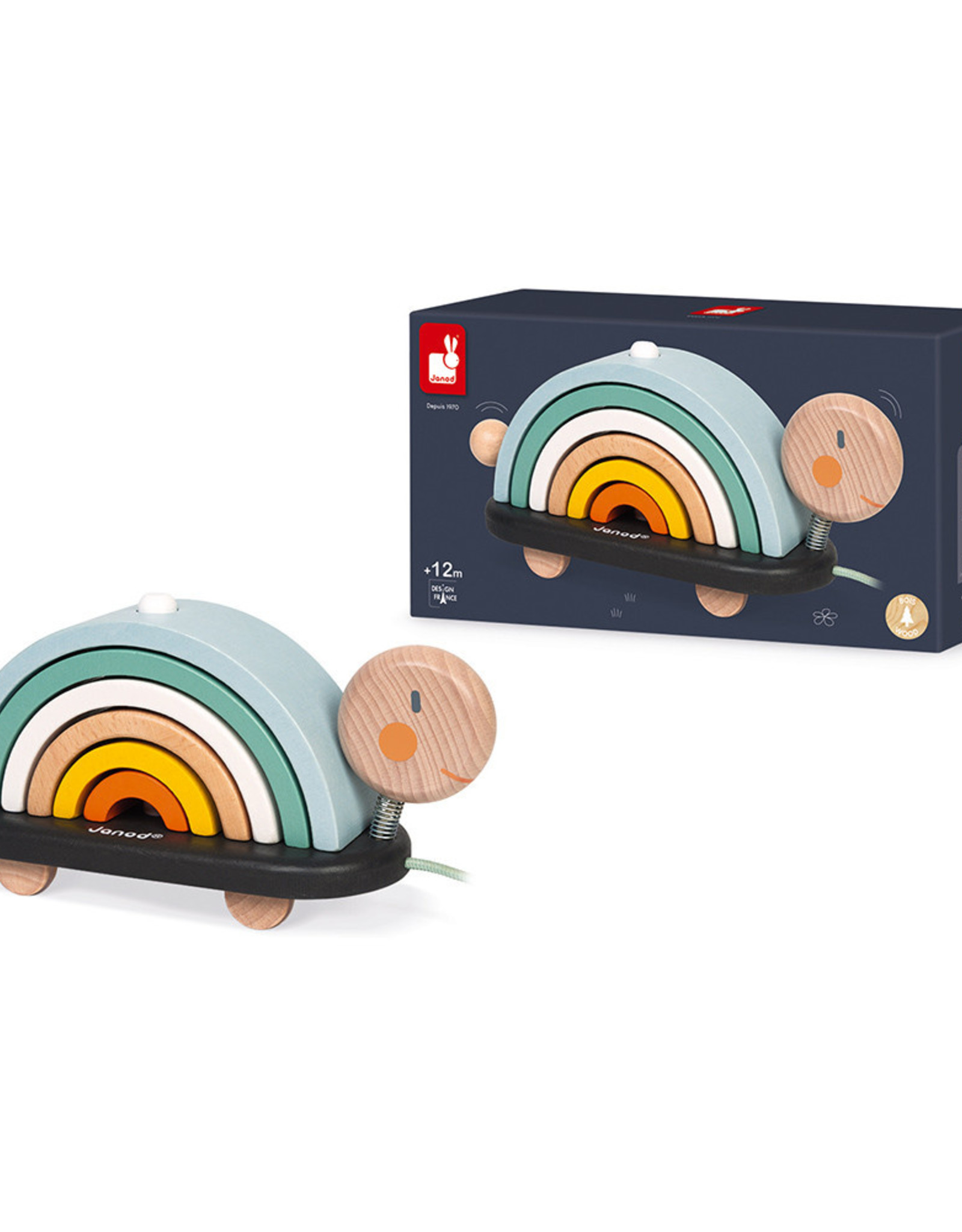 Janod Sweet Cocoon Rainbow Turtle