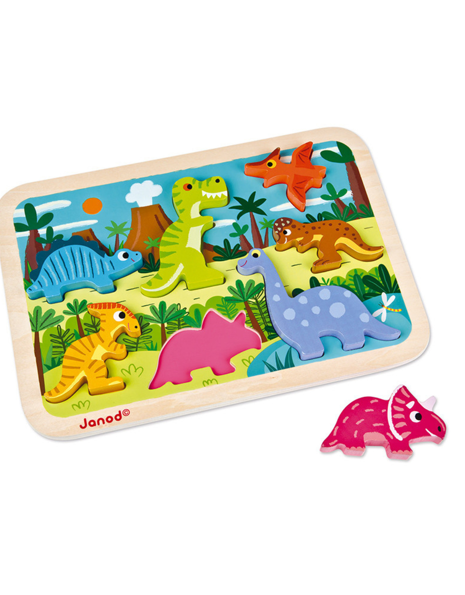 Janod Chunky Puzzle: Dinosaurs