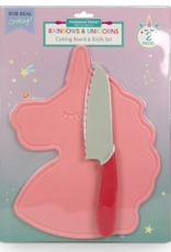Handstand Kitchen Rainbows & Unicorns Cutting Board & Knife Set