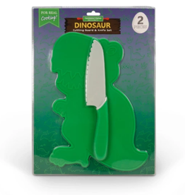 Handstand Kitchen Dinosaur Cutting Board & Knife Set