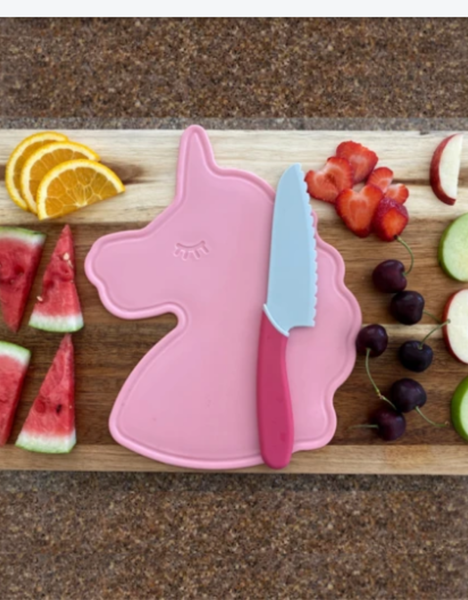 Handstand Kitchen Rainbows & Unicorns Cutting Board & Knife Set