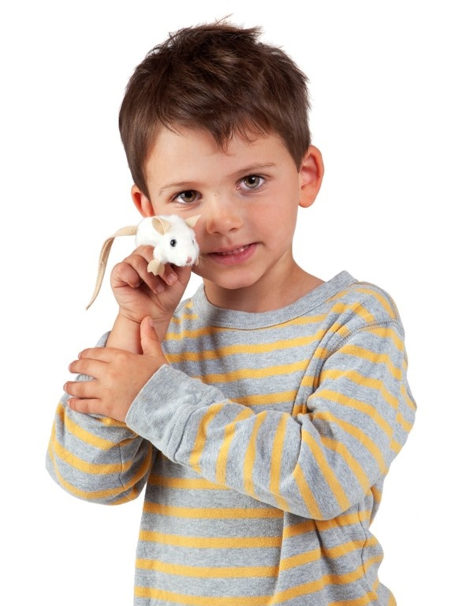 Folkmanis Finger Puppet: White Mouse