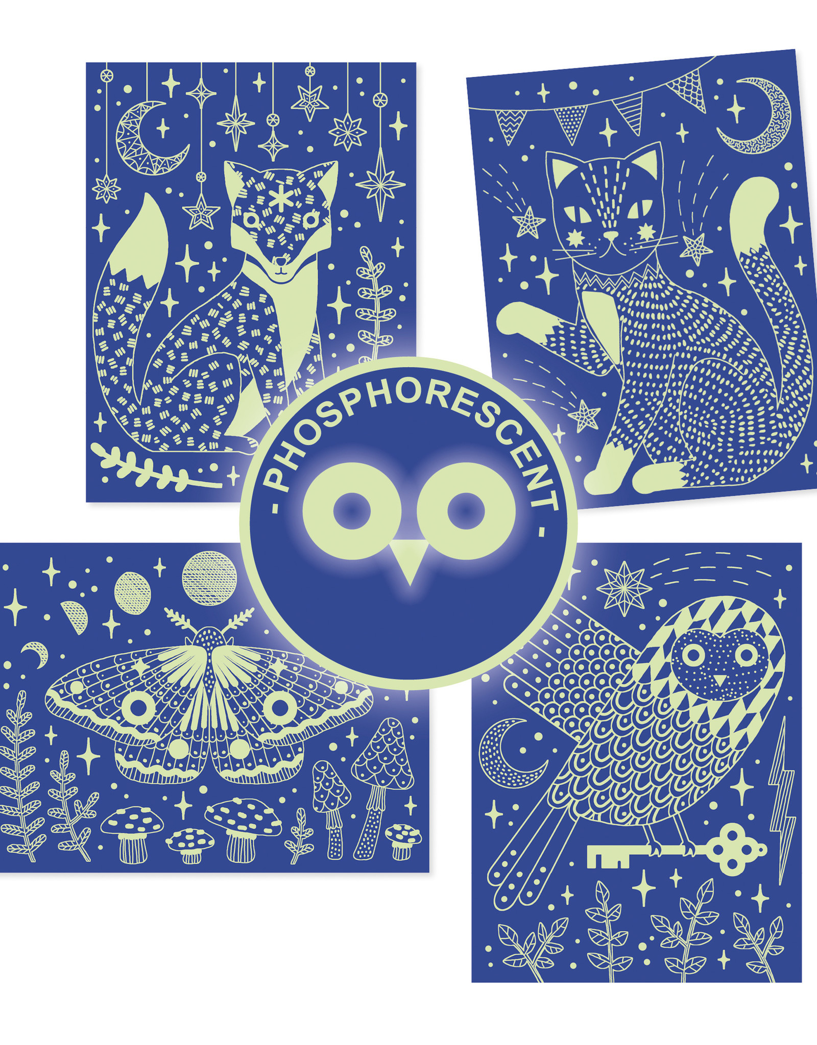 Djeco Scratch Cards At Night