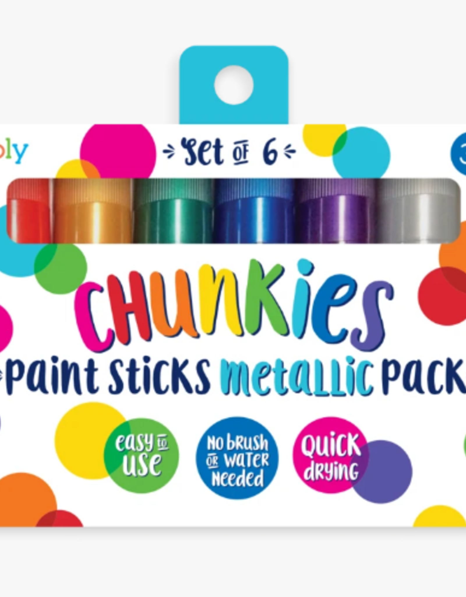 Ooly Chunkies Paint Sticks: Metallic Set of 6