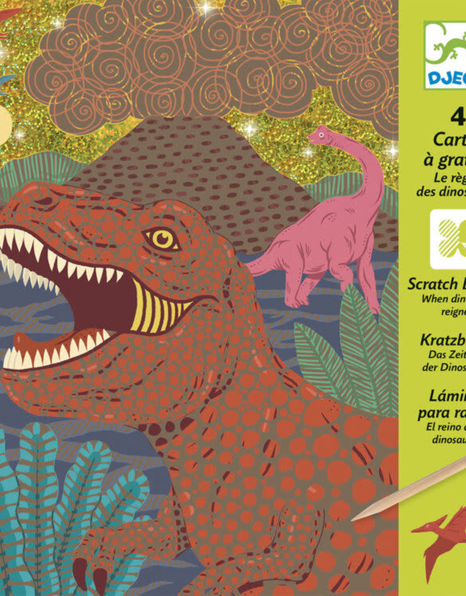 Djeco Scratch Cards - When Dinosaurs Reigned