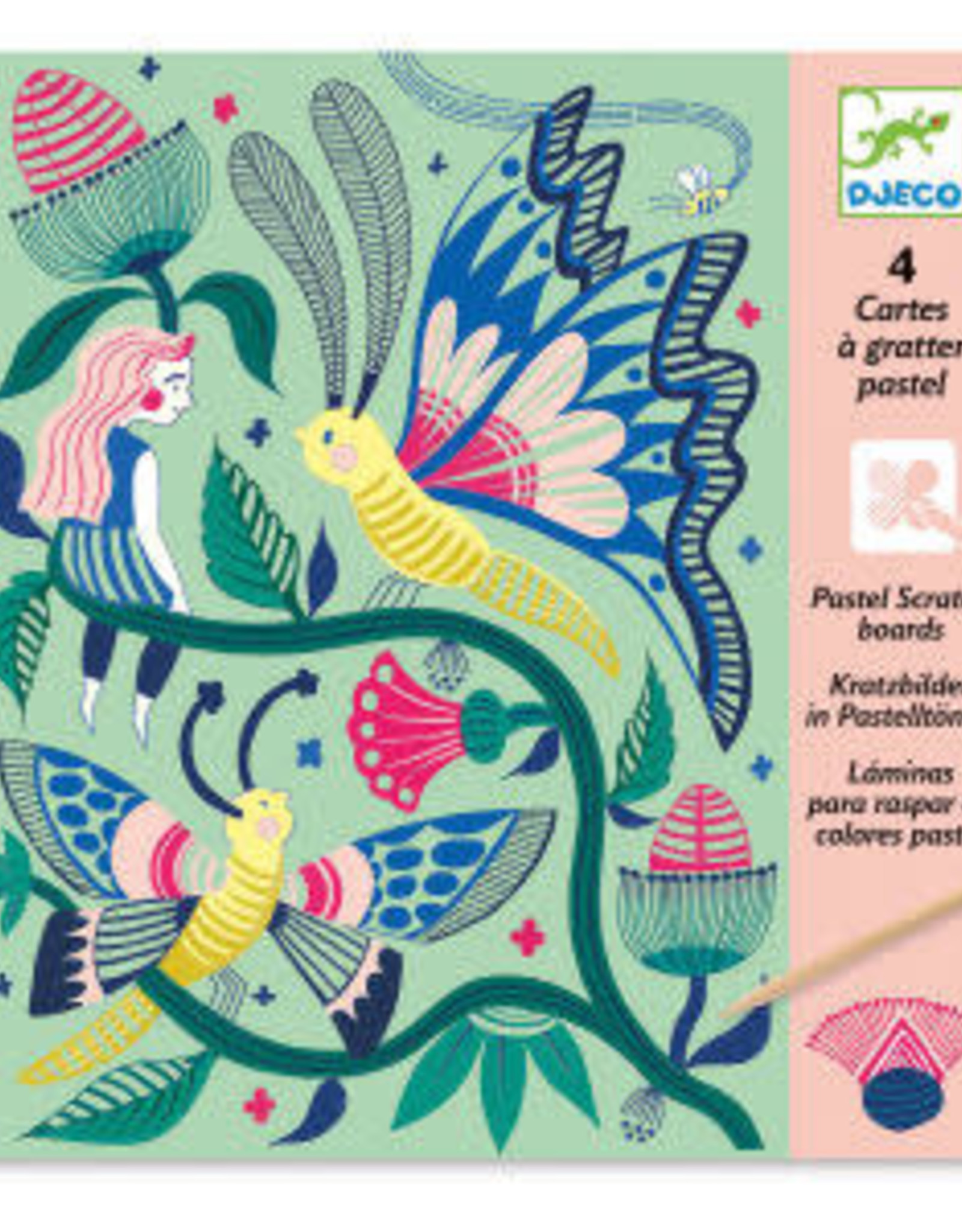 Djeco Scratch Cards - Fantasy Garden