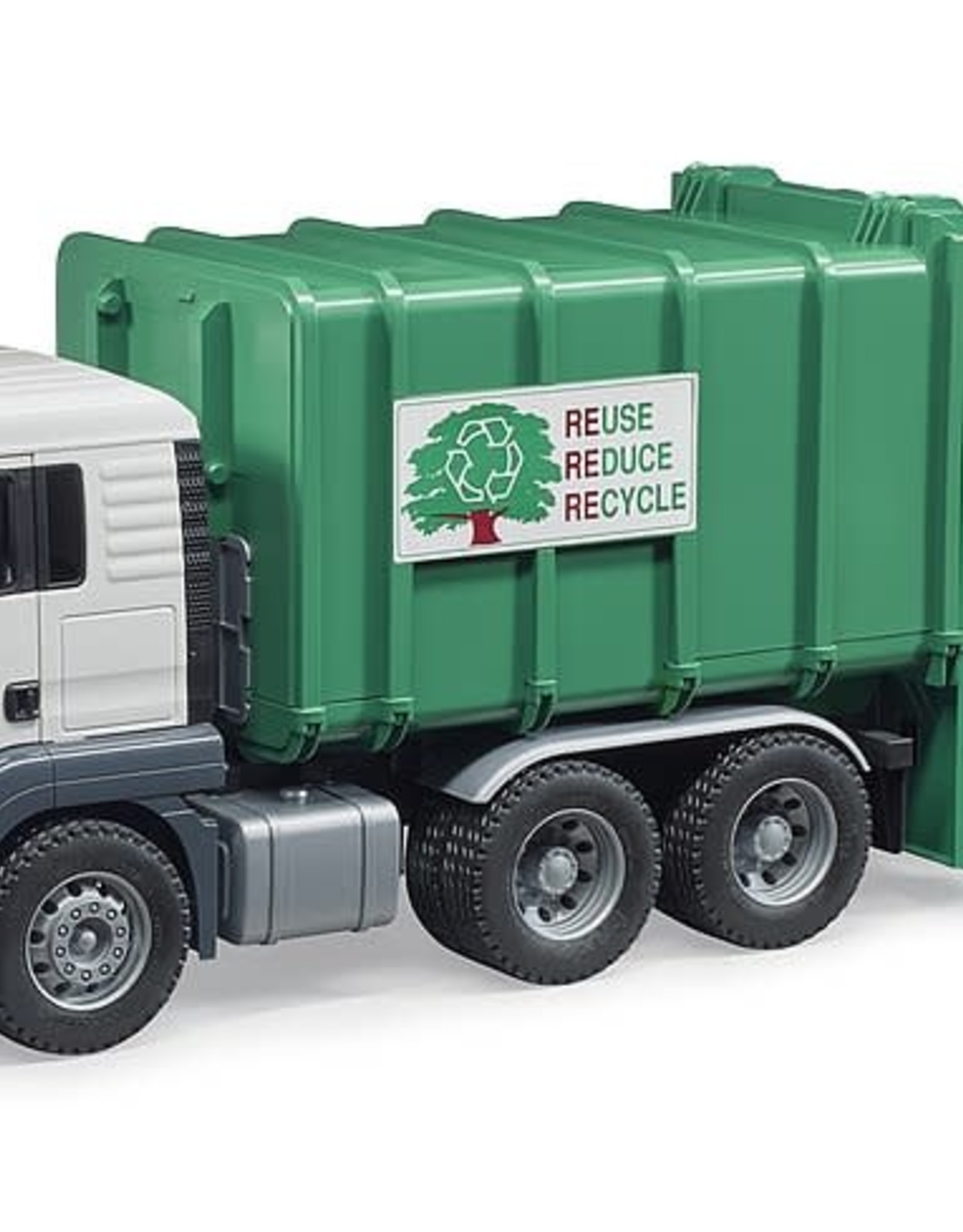 Bruder MAN TGS Rear Loading Garbage Truck Green