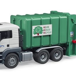 Bruder MAN TGS Rear Loading Garbage Truck Green