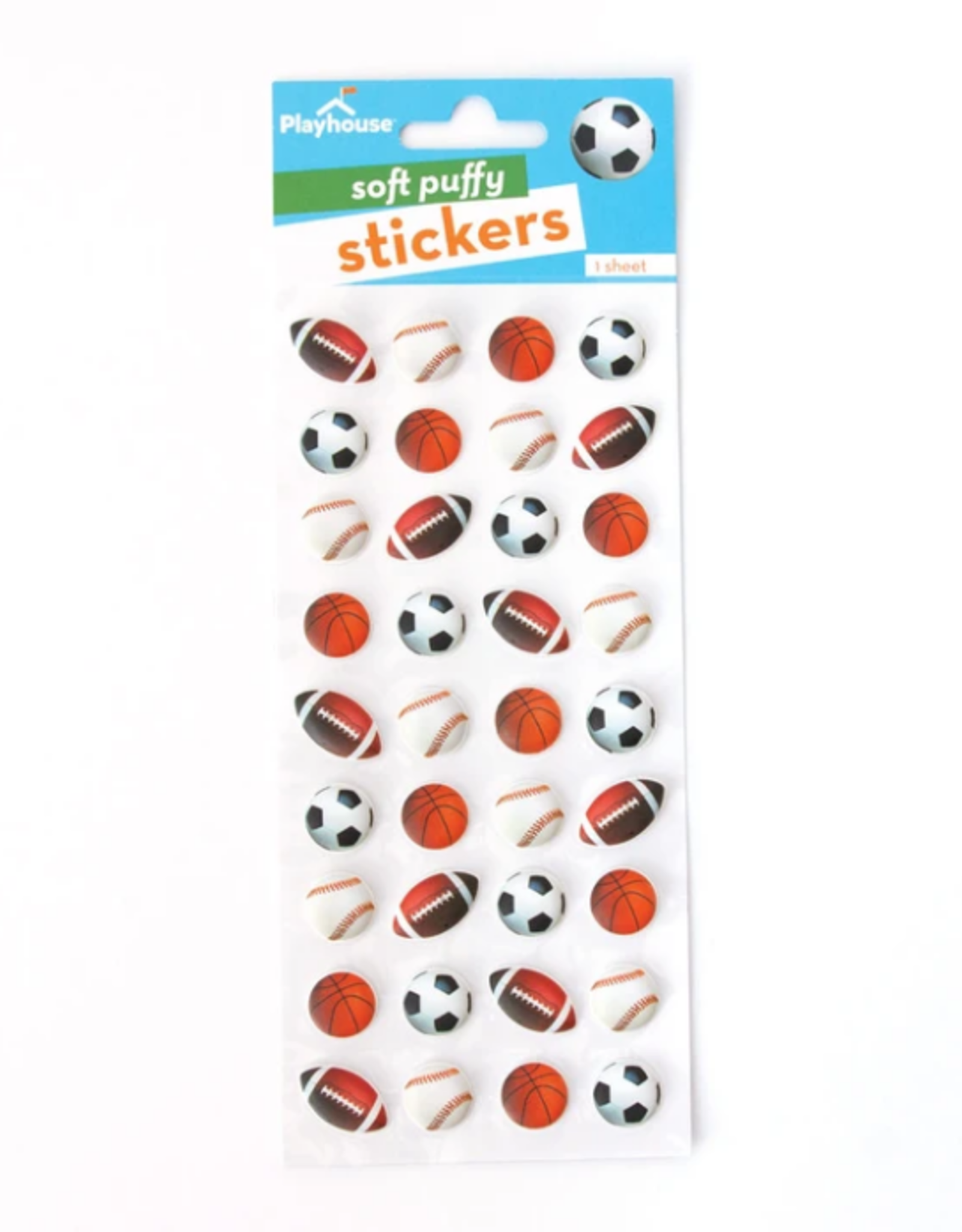 Paper House Mini Mixed Sports Balls Puffy Sticker