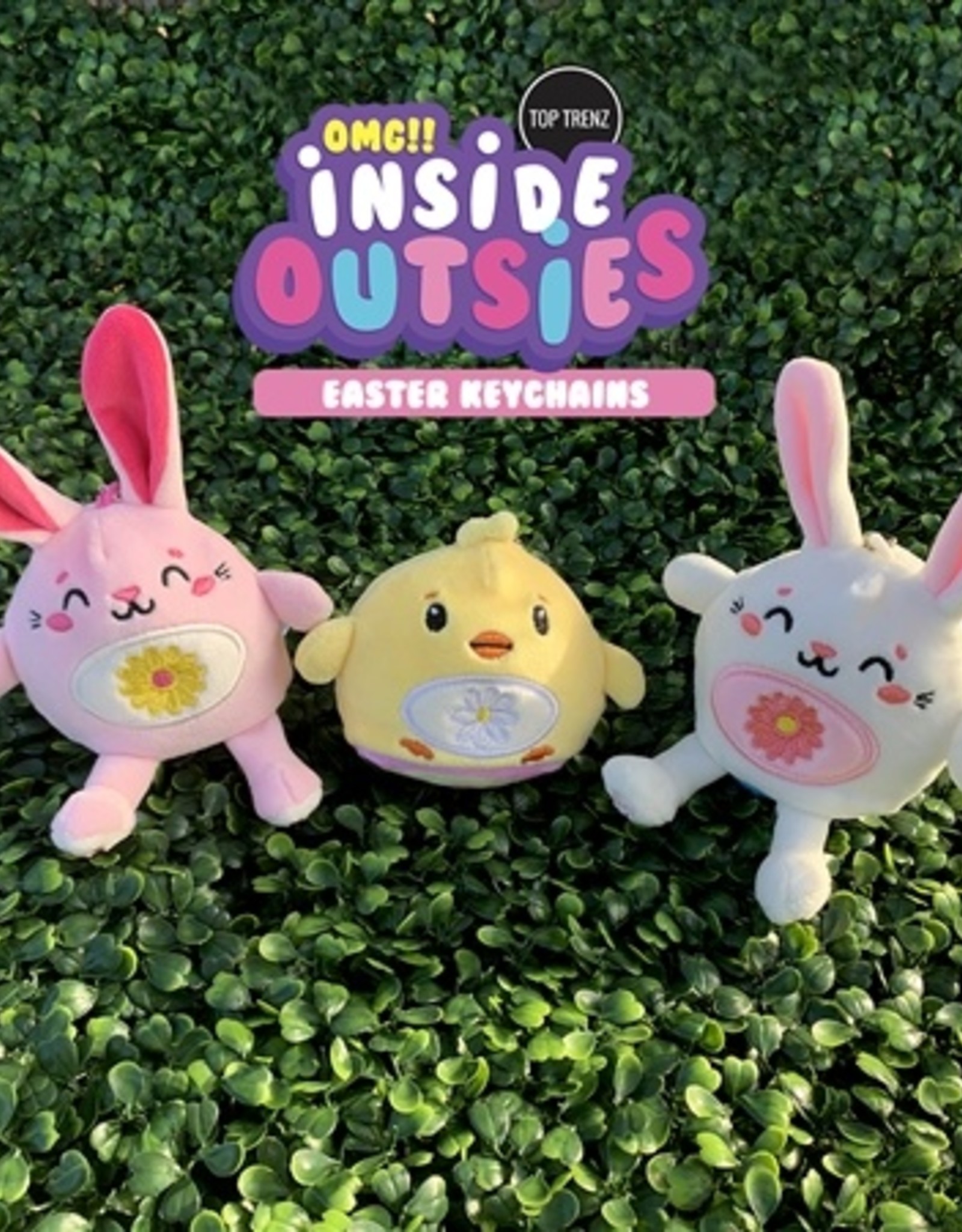 Top Trenz OMG Inside Outsies Reversible Plush Easter Collection, Assorted
