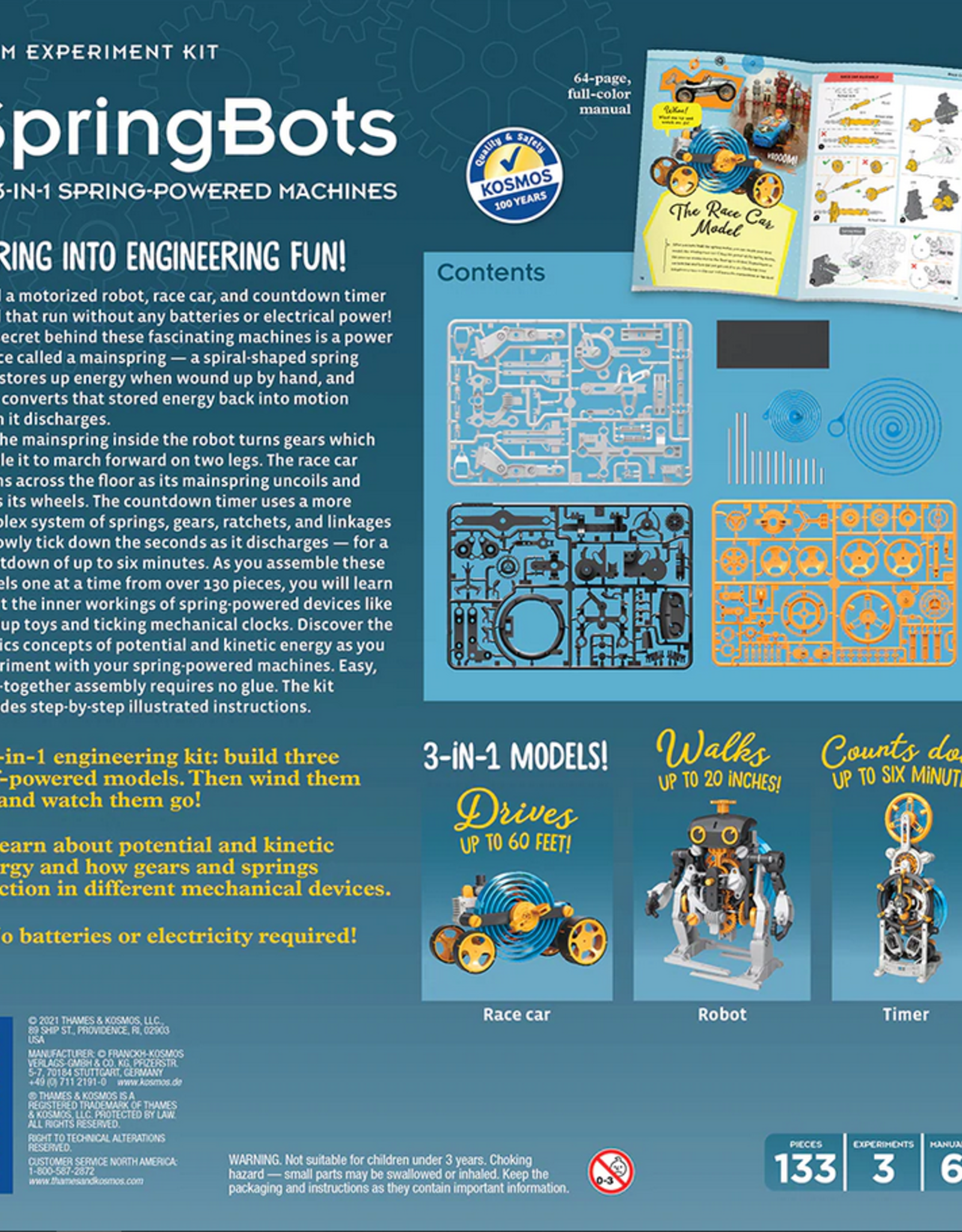 Thames & Kosmos Springbots: 3-in-1 Spring Powered Machines