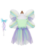 Creative Education Butterfly Dress & Wings With Wand, Green/Multi, Size 5-6