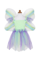 Creative Education Butterfly Dress & Wings With Wand, Green/Multi, Size 5-6