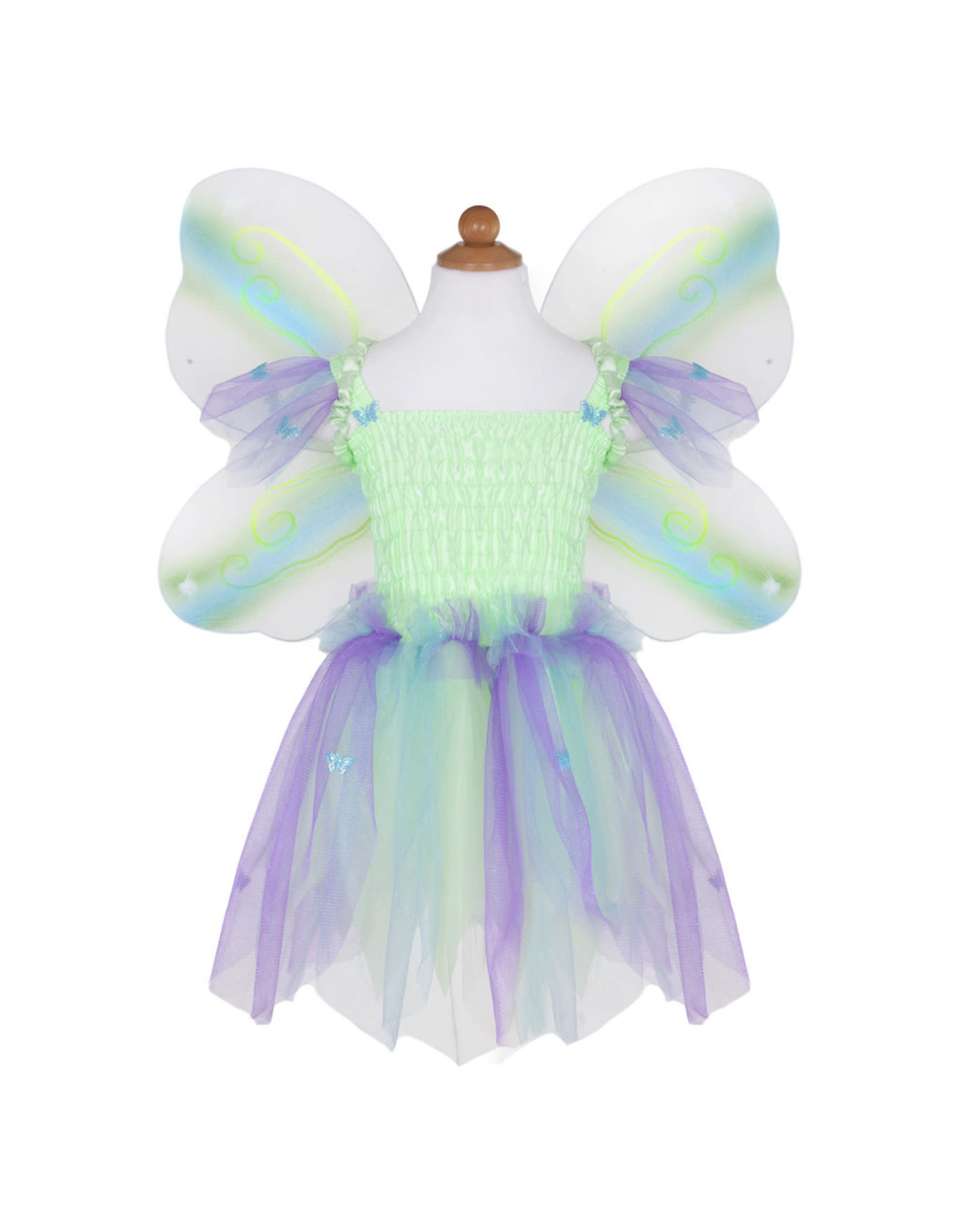 Creative Education Butterfly Dress & Wings With Wand, Green/Multi, Size 5-6