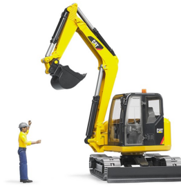 Bruder CAT Mini Excavator with worker
