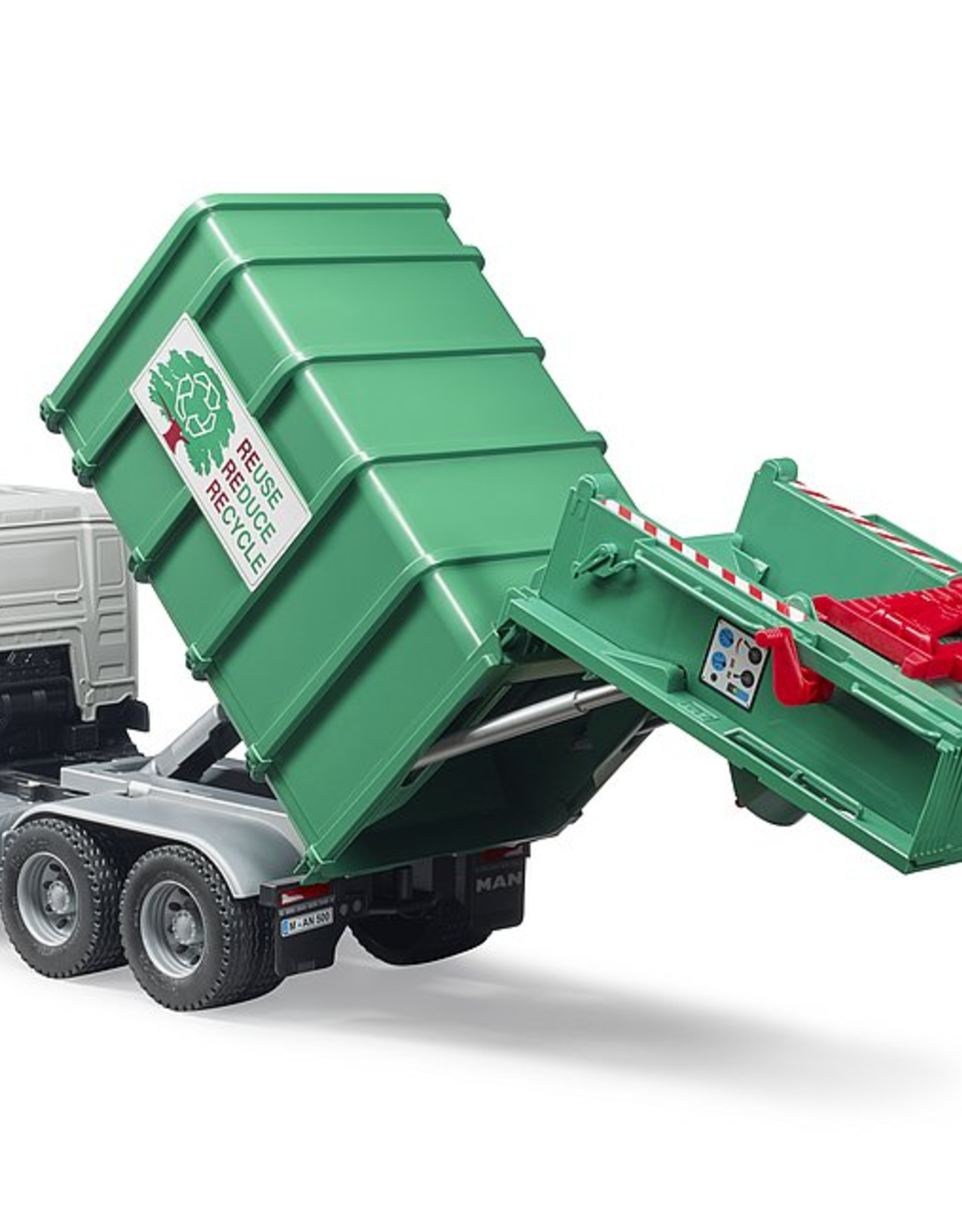 Bruder MAN TGS Rear Loading Garbage Truck Green